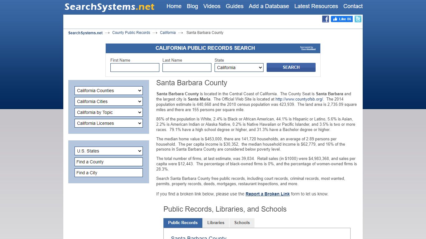 Santa Barbara County Criminal and Public Records