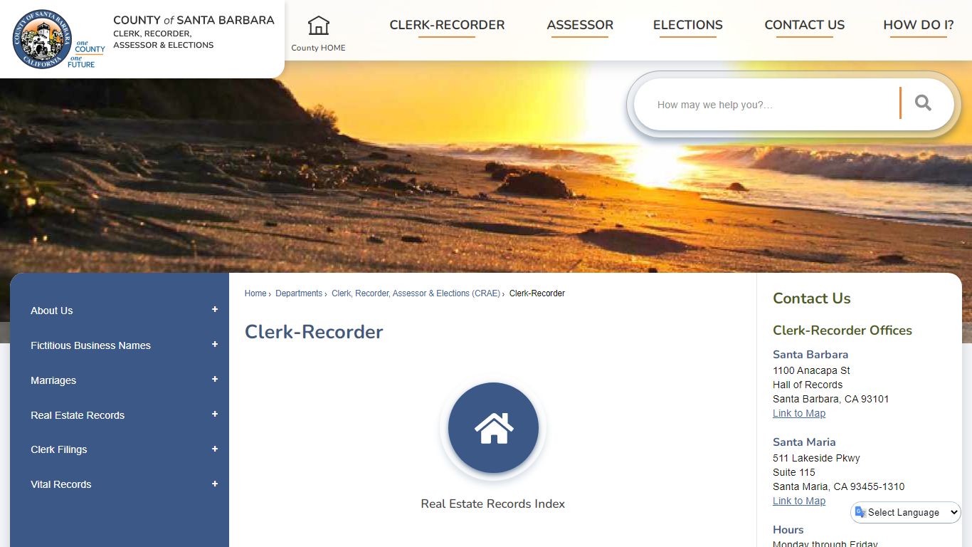 Clerk-Recorder Division - County of Santa Barbara